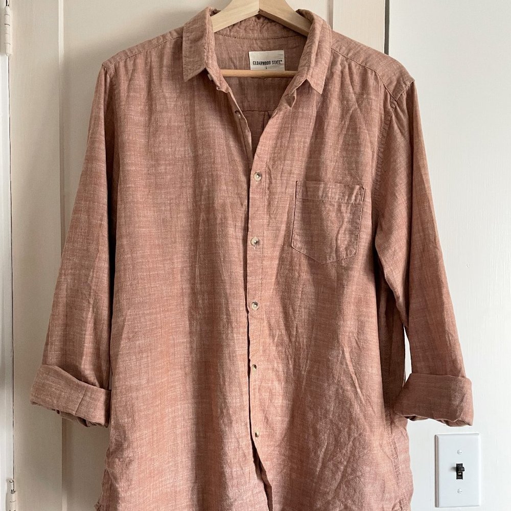 Men's Button-Down Long sleeve shirt Cedarwood State